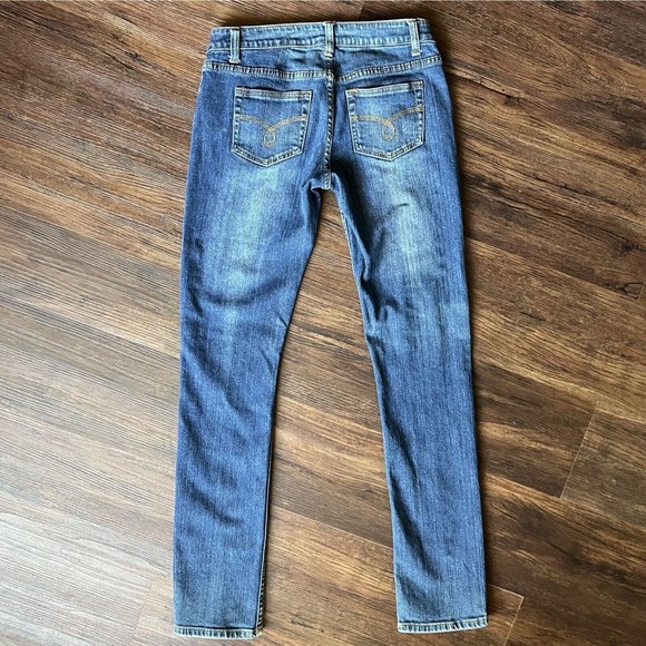 American Rag Cie Skinny Jeans Juniors Size 3 R Low Rise Medium Wash Blue Denim - Picture 8 of 12